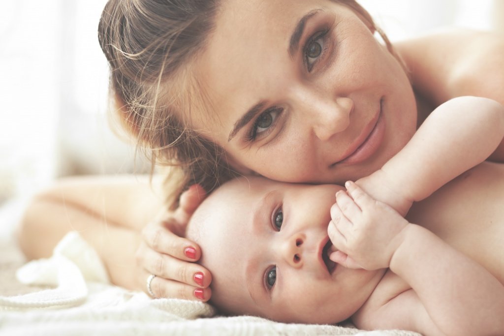 Mother with baby